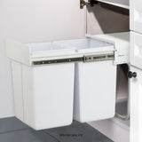 CEFITO 2X20L PULL OUT BIN - WHITE