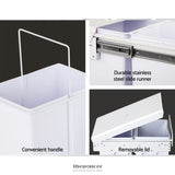 CEFITO 2X20L PULL OUT BIN - WHITE