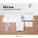 CEFITO 2X20L PULL OUT BIN - WHITE