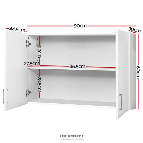 CEFITO BATHROOM CABINET 900MM WALL MOUNTED CUPBOARD