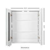 CEFITO BATHROOM MIRROR CABINET 600X720MM WHITE