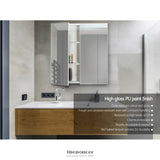 CEFITO BATHROOM MIRROR CABINET 600X720MM WHITE