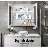 CEFITO BATHROOM MIRROR CABINET 750X720MM WHITE