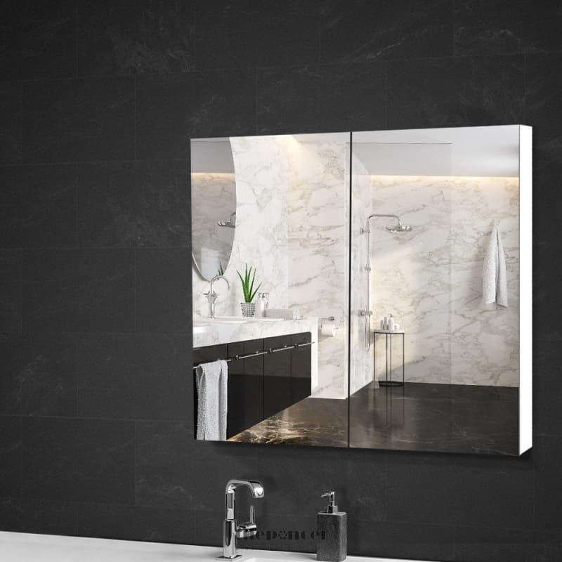 CEFITO BATHROOM MIRROR CABINET 750X720MM WHITE