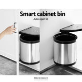 CEFITO KITCHEN SWING OUT PULL OUT BIN STAINLESS STEEL