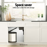 CEFITO KITCHEN SWING OUT PULL OUT BIN STAINLESS STEEL
