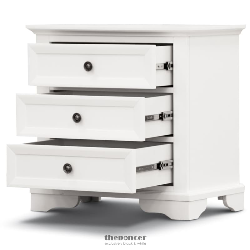 CELOSIA BEDSIDE TABLE SET OF 2PCS - 3 DRAWERS STORAGE