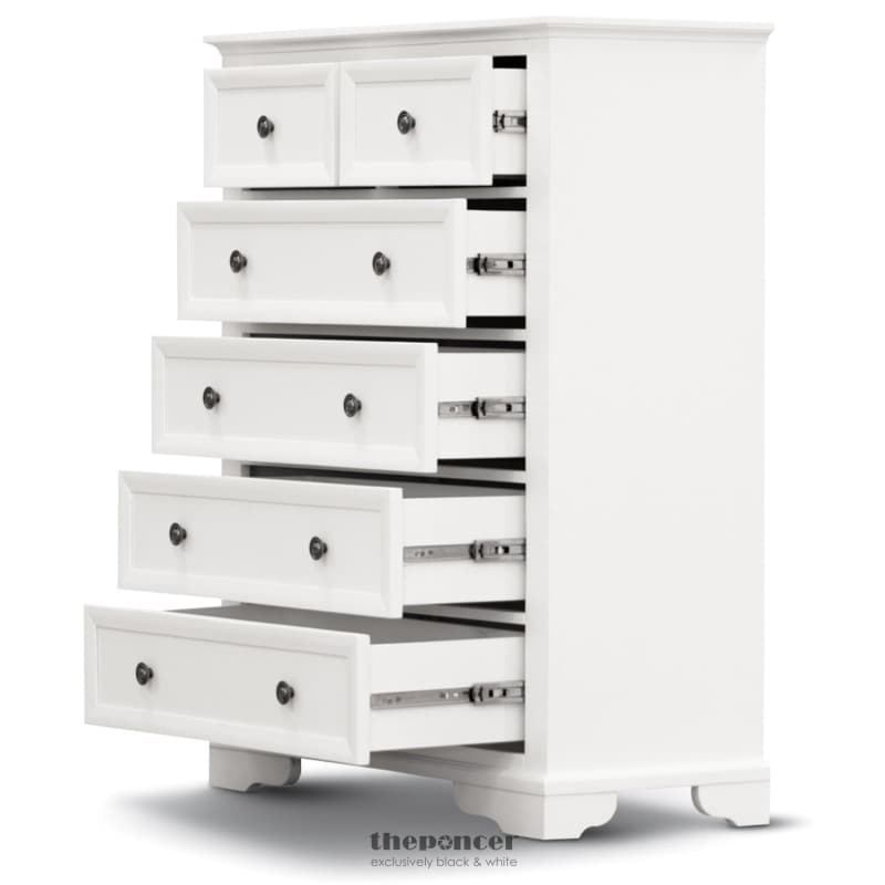 CELOSIA TALLBOY 6 CHEST OF DRAWERS SOLID ACACIA WOOD BED