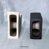 CERAMIC SET OF 2 MODERN BLACK AND WHITE VASES FOR HOME DCOR