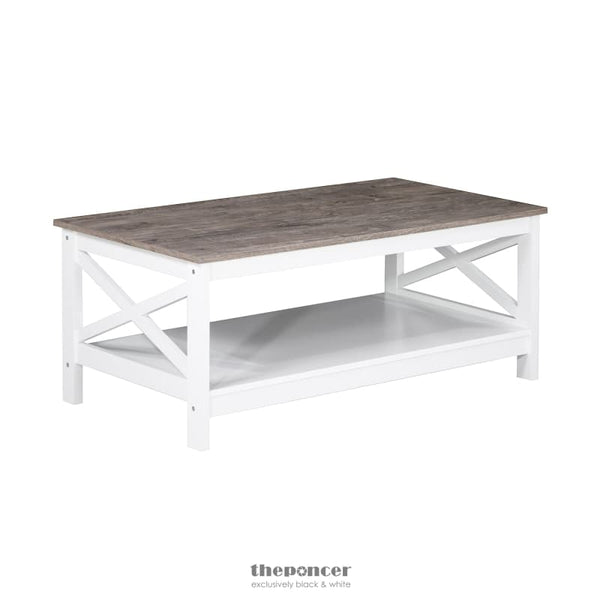 COASTAL COFFEE TABLE IN WHITE AND GREY