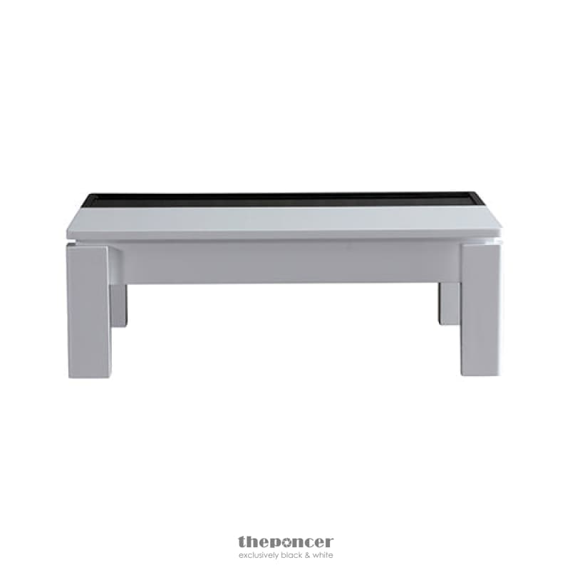 COFFEE TABLE HIGH GLOSS FINISH LIFT UP TOP MDF BLACK &