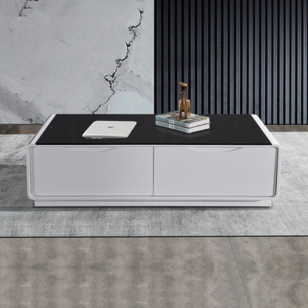 COFFEE TABLE HIGH GLOSS FINISH MDF BLACK & WHITE COLOUR