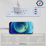 COMPACT L - SHAPED CORNER DESK WITH BUILT - IN POWER BOARD