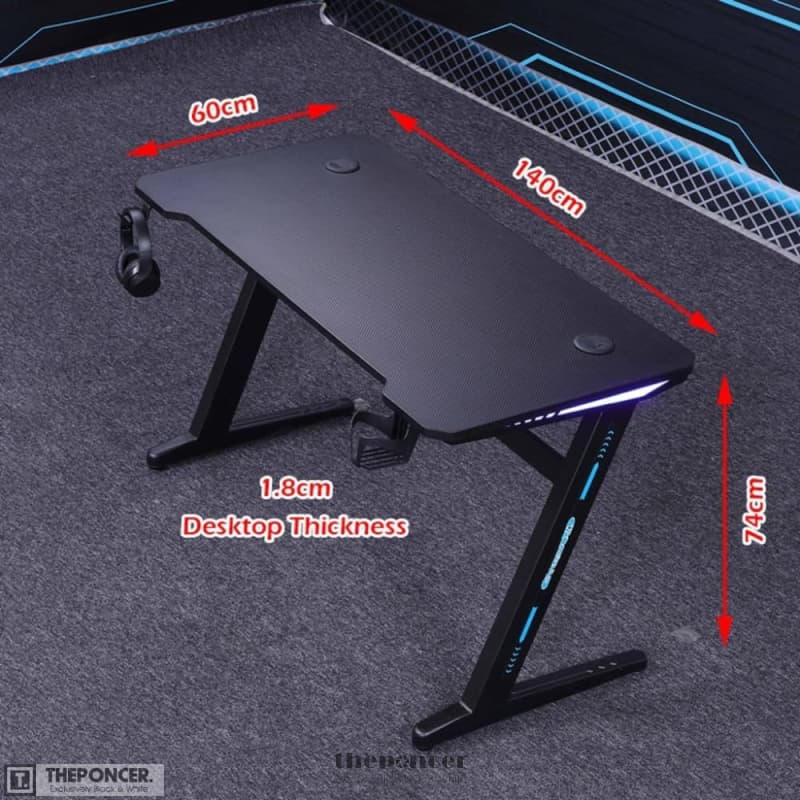 D2105 140CM GAMING DESK DESKTOP PC COMPUTER DESKS RACING