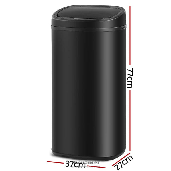 DEVANTI 68L MOTION SENSOR BIN RUBBISH AUTOMATIC BLACK