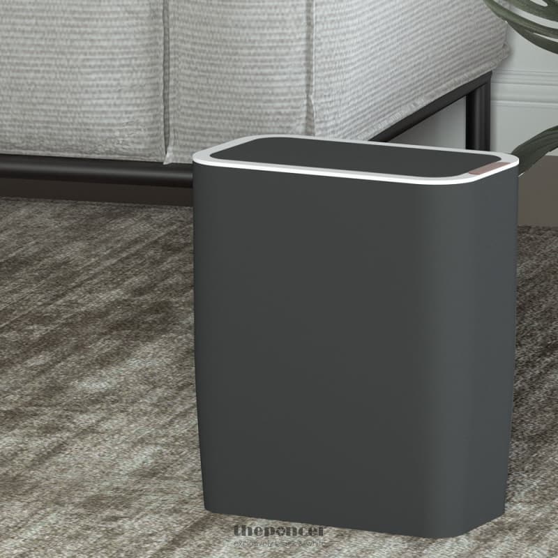 DEVANTI 9L MOTION SENSOR BIN RUBBISH AUTOMATIC ASH BLACK