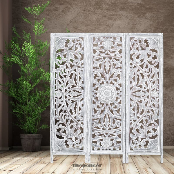 DIEGO 3 PANEL ROOM DIVIDER SCREEN PRIVACY SHOJI TIMBER WOOD