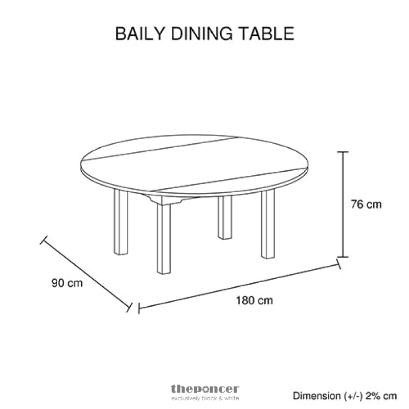 DINING TABLE IN ROUND SHAPE HIGH GLOSSY MDF WOODEN BASE