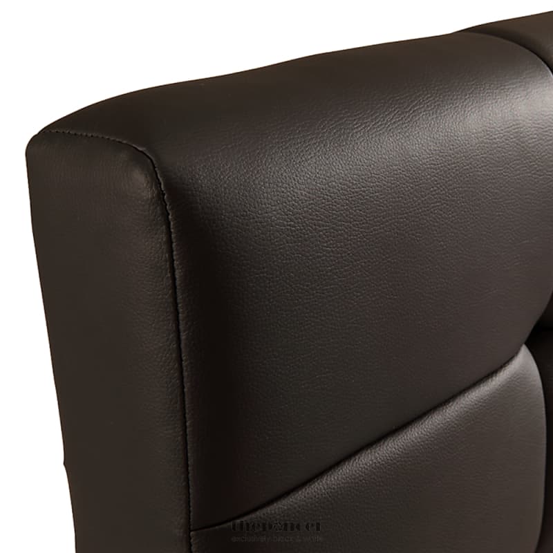 DOUBLE PU LEATHER DELUXE BED FRAME BLACK