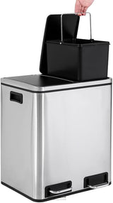 DUAL KITCHEN BIN 2X15L WASTE SEPARATOR
