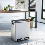 DUAL KITCHEN BIN 2X15L WASTE SEPARATOR