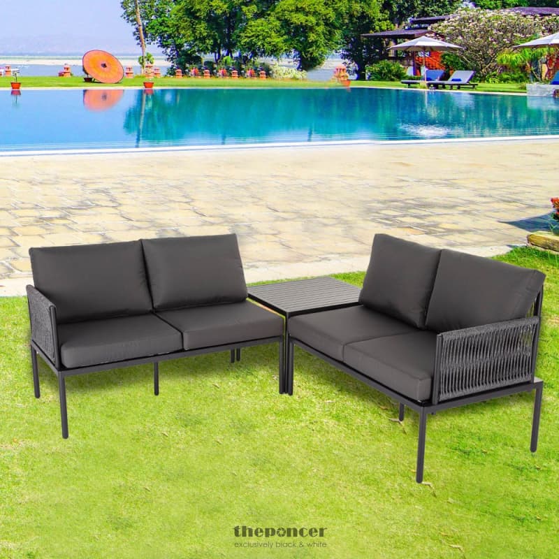 EDEN 4-SEATER OUTDOOR LOUNGE SET WITH COFFEE TABLE