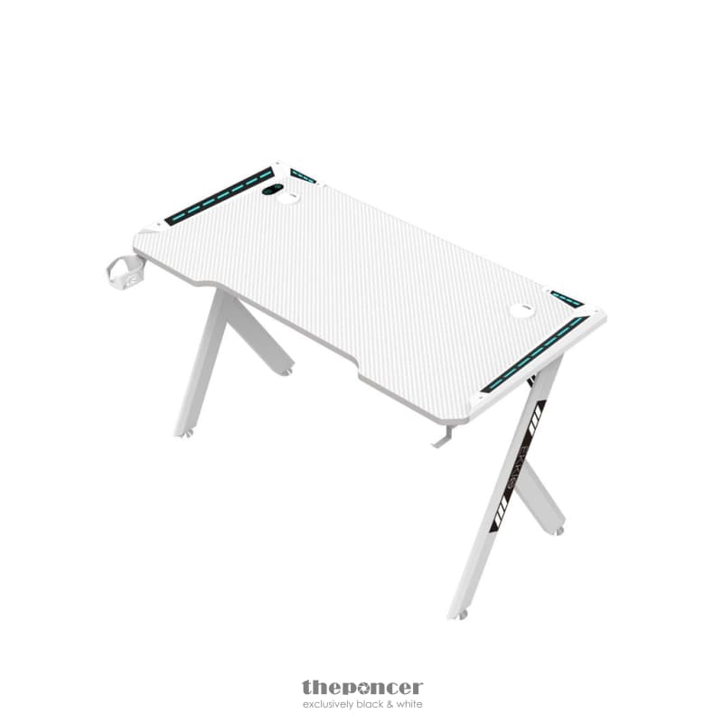 EKKIO RGB GAMING DESK Y SHAPE WHITE 140CM EK-GD-104-AL