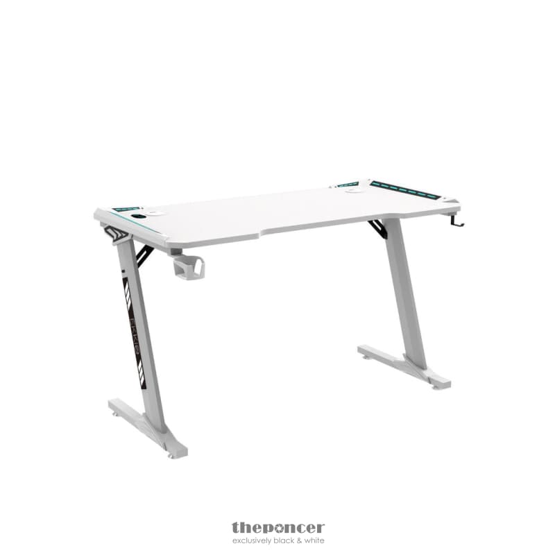 EKKIO RGB GAMING DESK Z SHAPE WHITE 140CM EK-GD-109-AL