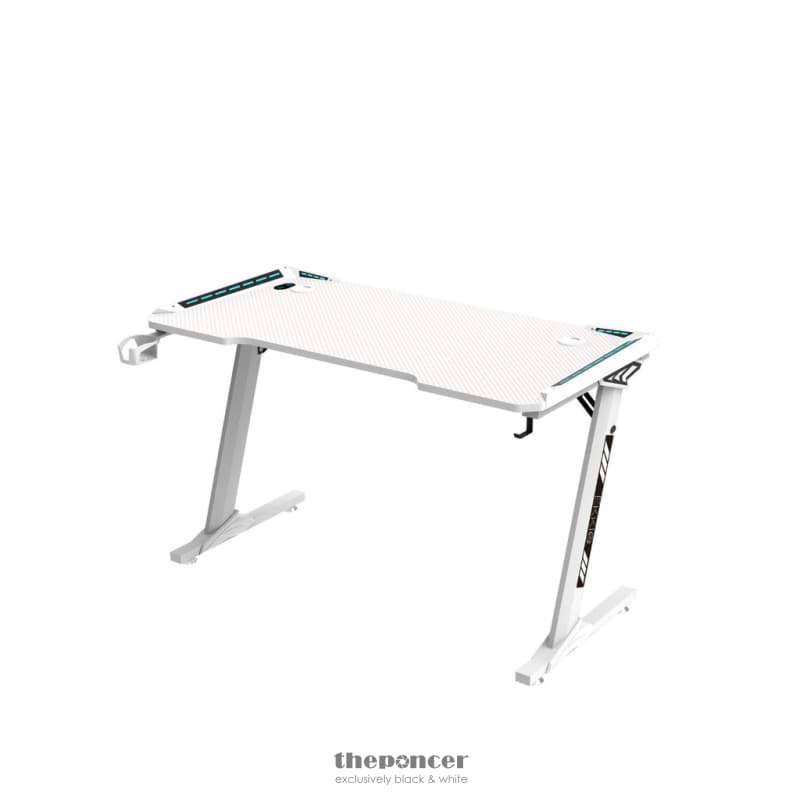 EKKIO RGB GAMING DESK Z SHAPE WHITE 140CM EK-GD-109-AL