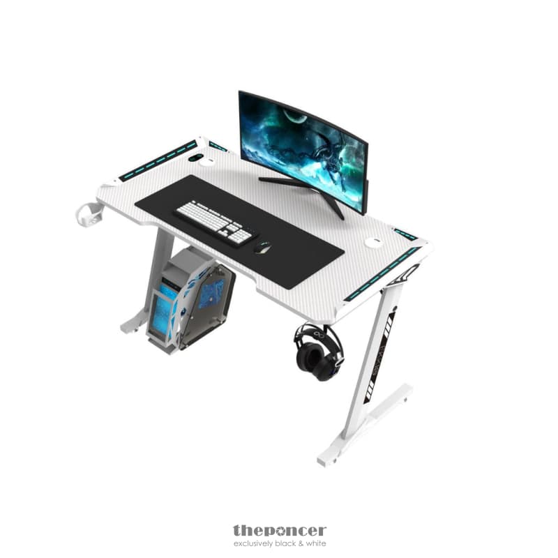 EKKIO RGB GAMING DESK Z SHAPE WHITE 140CM EK-GD-109-AL