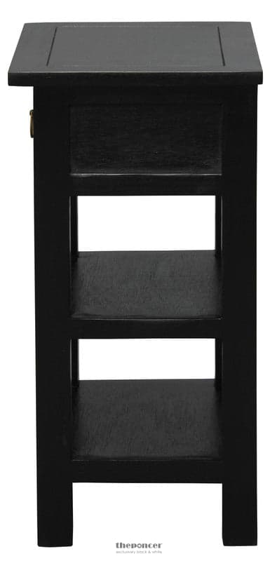 ELLIOT 1 DRAWER LAMP TABLE (BLACK)