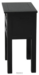 ELLIOT 2 DRAWER LAMP TABLE (BLACK)