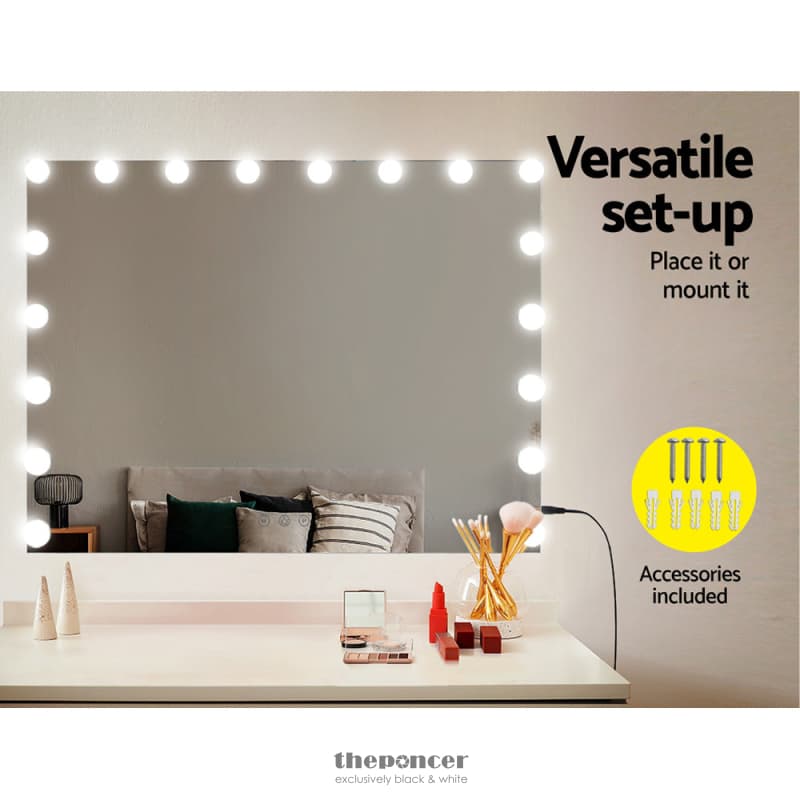 EMBELLIR MAKEUP MIRROR 80X65CM HOLLYWOOD WITH LIGHT VANITY