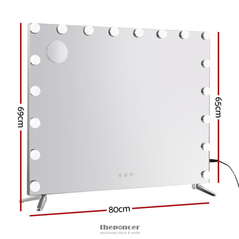 EMBELLIR MAKEUP MIRROR 80X65CM HOLLYWOOD WITH LIGHT VANITY