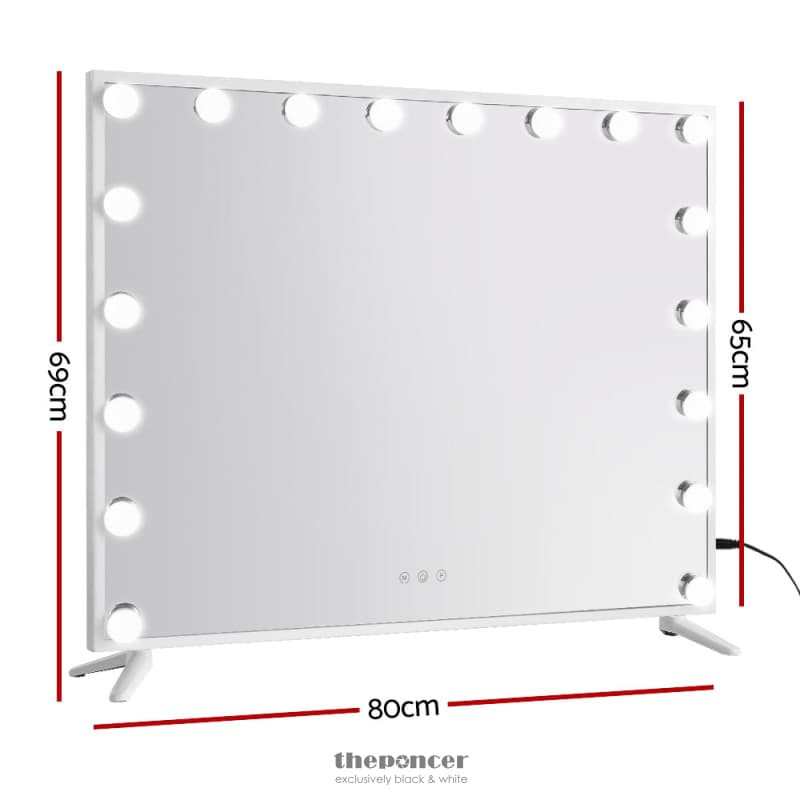 EMBELLIR MAKEUP MIRROR HOLLYWOOD 80X65CM 18 LED WITH LIGHT