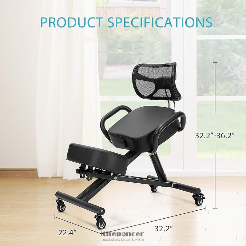 ERGONOMIC KNEELING POSTURE CHAIR WITH BACKREST ADJUSTABLE