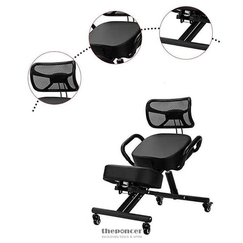 ERGONOMIC KNEELING POSTURE CHAIR WITH BACKREST ADJUSTABLE