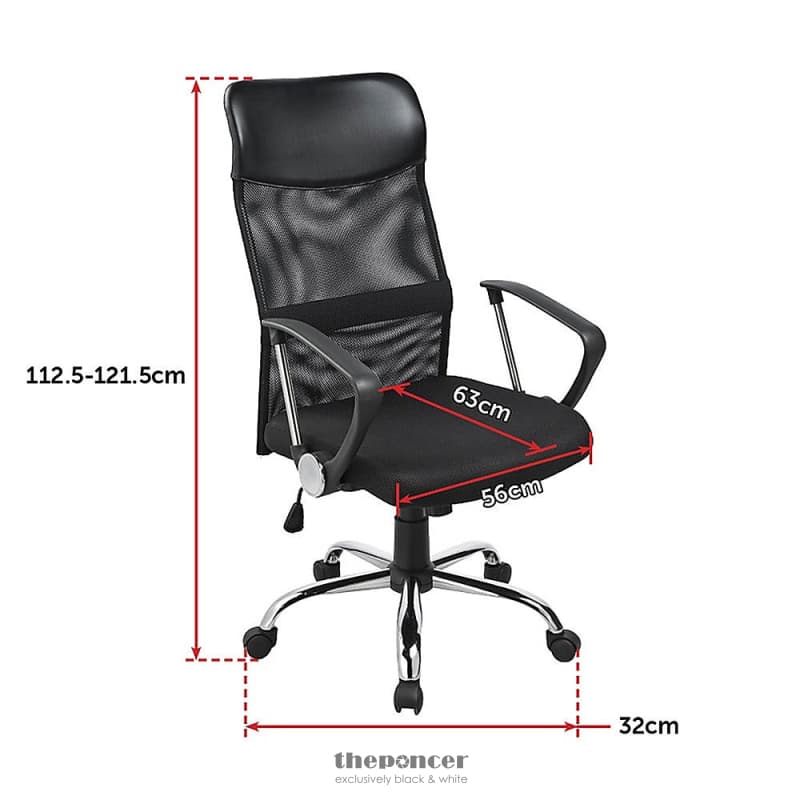 ERGONOMIC MESH PU LEATHER OFFICE CHAIR