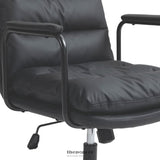 FAUX LEATHER OFFICE CHAIR -BLACK
