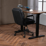 FAUX LEATHER OFFICE CHAIR -BLACK