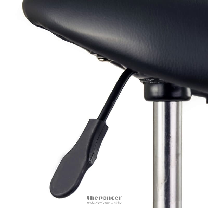 FOREVER BEAUTY BLACK SALON BARBER STOOL SWIVEL SADDLE TYPE