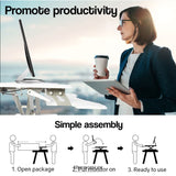 FORTIA 83CM DESK RISER OFFICE SHELF STANDUP SIT STAND