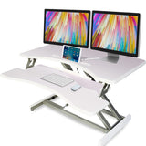 FORTIA 83CM DESK RISER OFFICE SHELF STANDUP SIT STAND
