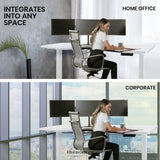 FORTIA L SHAPED SIT TO STAND UP CORNER STANDING DESK 72