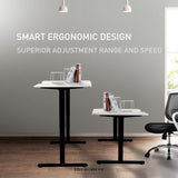 FORTIA SIT TO STAND UP STANDING DESK 160X75CM 62 - 128CM