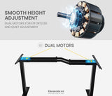FORTIA STANDING DESK ELECTRIC DUAL MOTOR ADJUSTABLE SIT