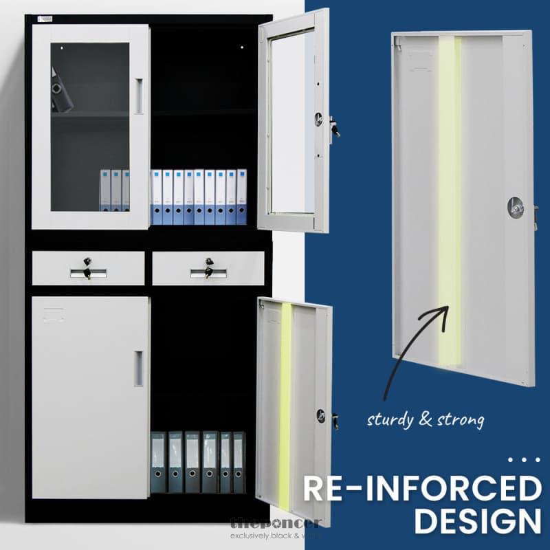 FORTIA STATIONERY CABINET OFFICE STORAGE METAL LOCKABLE 4