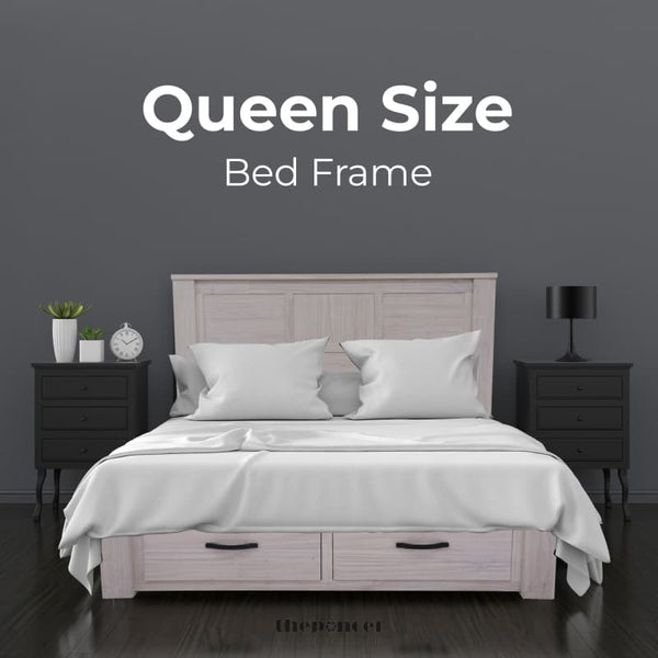 FOXGLOVE BED FRAME QUEEN SIZE TIMBER MATTRESS BASE