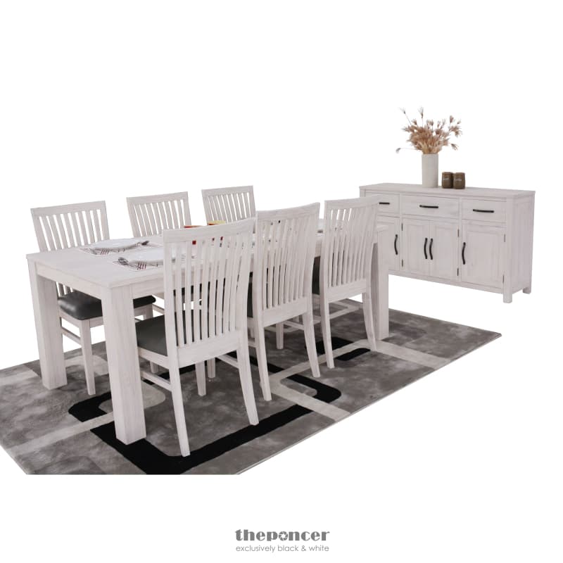 FOXGLOVE DINING TABLE 190CM SOLID MT ASH WOOD HOME DINNER