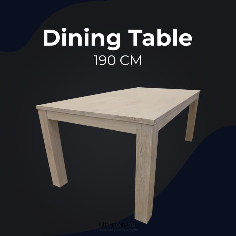 FOXGLOVE DINING TABLE 190CM SOLID MT ASH WOOD HOME DINNER